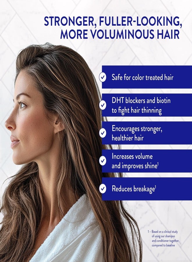 Routine Wellness Anti-Thinning Shampoo for Thinning Hair - Biotin DHT Blocker Women & Men - Color Safe Shampoo for Hair Loss & Healthy Hair - Jasmine & Rosewater 14oz - Image 3